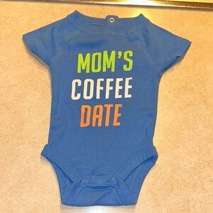 Sky Blue Bodysuit with MOM'S COFFEE DATE Text